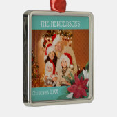 フォトクリスマスポインセチア メタルオーナメント (右)