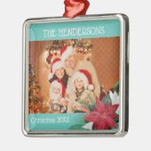 フォトクリスマスポインセチア メタルオーナメント (左)