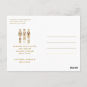 フォトクリスマスポスト付きシルバーナツクラッカー ポストカード (裏面)