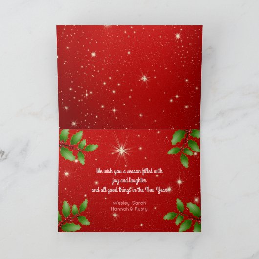 フォトクリスマスメッセージのホーム シーズンカード (内部)