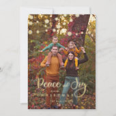 フォトクリスマスライトピースジョイお洒落スクリプト (正面)