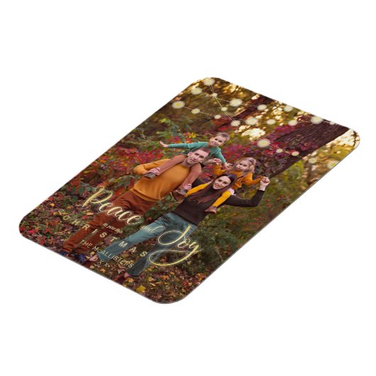 フォトクリスマスライトピースジョイお洒落スクリプト マグネット (左側)