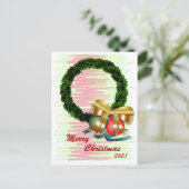 フォトクリスマスリースはがき シーズンポストカード (スタンド正面)