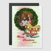 フォトクリスマスリース磁気カード (正面/裏面)