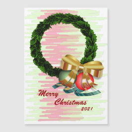 フォトクリスマスリース磁気カード