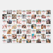 フォトクリスマスレッドトラックラッピング紙シート ラッピングペーパーシート (正面3)