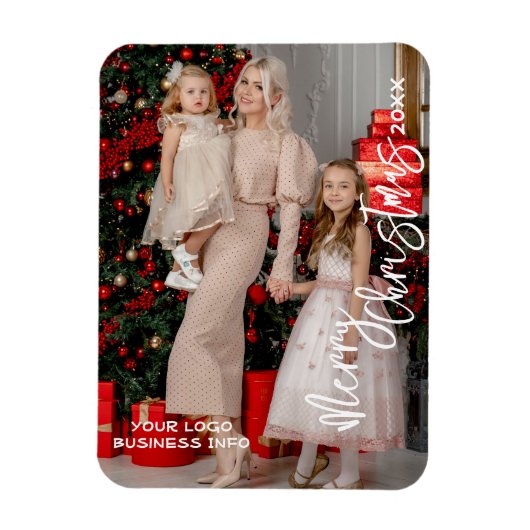 フォトクリスマス名刺 – ホリデーマグネット マグネット (縦)
