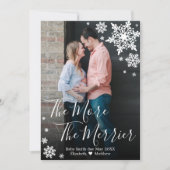 フォトクリスマス妊娠告知カード 招待状 (正面)