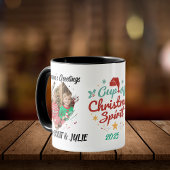フォトクリスマス家族 名前入りマグカップ マグカップ