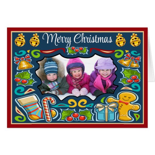 フォトクリスマス/ホリデーカード (正面横)