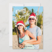 フォトクリスマメリースと明るい シーズンカード (正面)