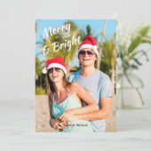 フォトクリスマメリースと明るい シーズンカード (スタンド正面)