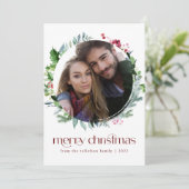 フォトクリモダンスマスリースアイビーベリーズホリデー シーズンカード (スタンド正面)