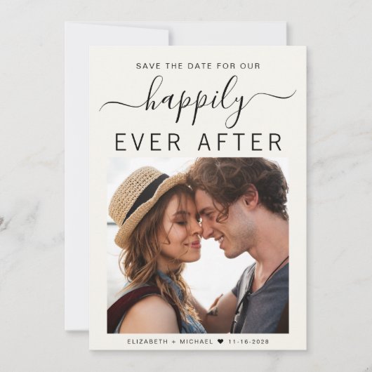 フォトクリームの後ずっと幸せに セーブザデート (正面)