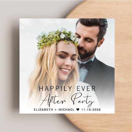 フォトクリーモダンムウェディングレセプション 招待状