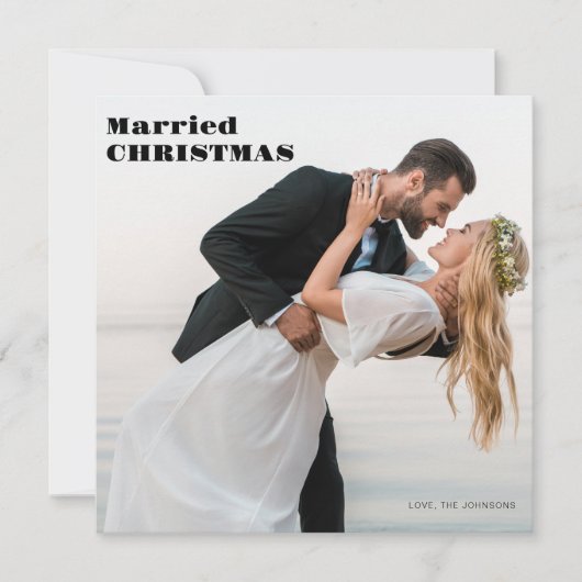 フォトクリ結婚したスマス シーズンカード (正面)