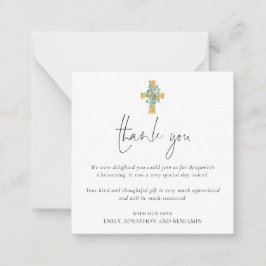 フォトクロスバプテスマ《キリスト教》洗礼式や命名式ありがとう ノートカード