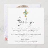 フォトクロスバプテスマ《キリスト教》洗礼式や命名式ありがとう ノートカード (正面/裏面)