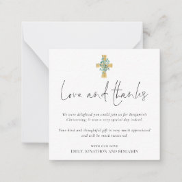 フォトクロスバプテスマ《キリスト教》洗礼式や命名式ラヴ感謝していィ ノートカード