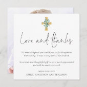 フォトクロスバプテスマ《キリスト教》洗礼式や命名式ラヴ感謝していィ ノートカード (正面/裏面)