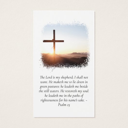 フォトクロス記念祈りの言葉カード (裏面)