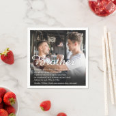 フォトクールおもしろい最高のBrother Ever Definition スタンダードカクテルナプキン (インサイチュ)