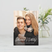 フォトク結婚したリスマスメリーホリデーカード シーズンカード (スタンド正面)