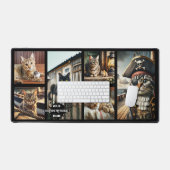 フォトグおもしろい航海のリッド猫 デスクマット (キーボード&マウス)