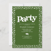 フォトグはっきりしたリーモダンドパーティーシンプルエレガント 招待状 (裏面)