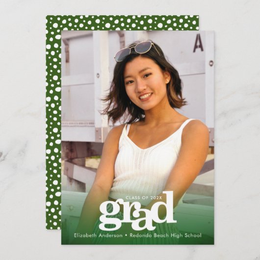 フォトグはっきりしたリーモダンドパーティーシンプルエレガント 招待状 (正面/裏面)