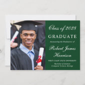 フォトグエレガントリーン大学の卒業 案内状 (正面)