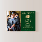 フォトグエレガントリーン金ゴールド大学の卒業パーティー 招待状