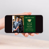 フォトグエレガントリーン金ゴールド大学の卒業パーティー 招待状