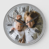 フォトグカスタムレークラスの作成エレガント ラウンド壁時計 (正面)