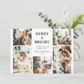 フォトグコンテンポラリーリッドメリーと明るいクリスマス シーズンカード (スタンド正面)