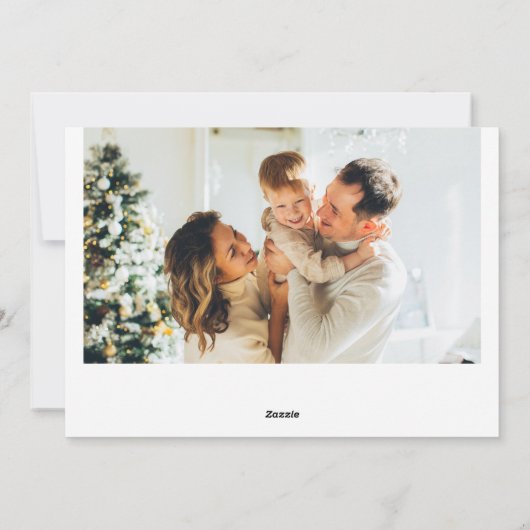 フォトグコンテンポラリーリッドメリーと明るいクリスマス シーズンカード (裏面)