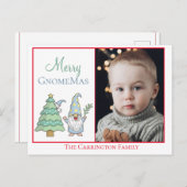 フォトグノメメリーマスホリデーカワイクリスマス ポストカード (正面/裏面)