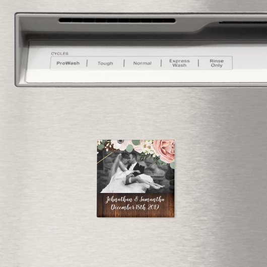 フォトグパーソナライズされたネット幾何学園バラ マグネット (インサイチュ (食洗機))