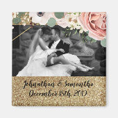 フォトグパーソナライズされたネット幾何学園バラ マグネット (正面)