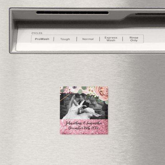 フォトグパーソナライズされたネット幾何学園バラ マグネット (インサイチュ (食洗機))