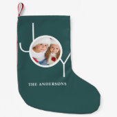 フォトグパーソナライズされたリーン スモールクリスマスストッキング (正面)