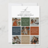 フォトグモダンリッドコラージュクリスマス シーズンカード (正面)