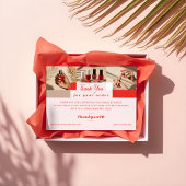 フォトグモダンリッドネイルサロン注文サンキューカード サンキューカード