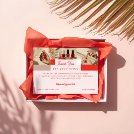 フォトグモダンリッドネイルサロン注文サンキューカード サンキューカード