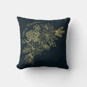 フォトグモダンリーエレガントンと金ゴールドのクリスマス クッション (正面)