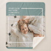 フォトグモダンリーンファミリーラブギフト シェルパブランケット (正面)