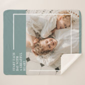 フォトグモダンリーンファミリーラブギフト シェルパブランケット (正面(横))