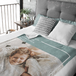 フォトグモダンリーンファミリーラブギフト シェルパブランケット