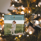 フォトグモダンリーンファミリーラブギフト セラミックオーナメント