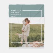 フォトグモダンリーンファミリーラブギフト フリースブランケット (正面)